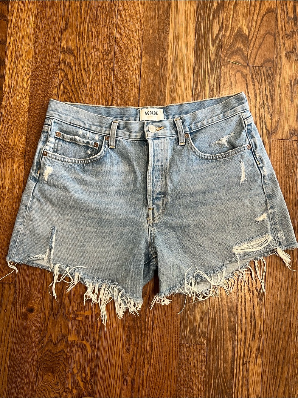 EUC Agolde Parker denim shorts